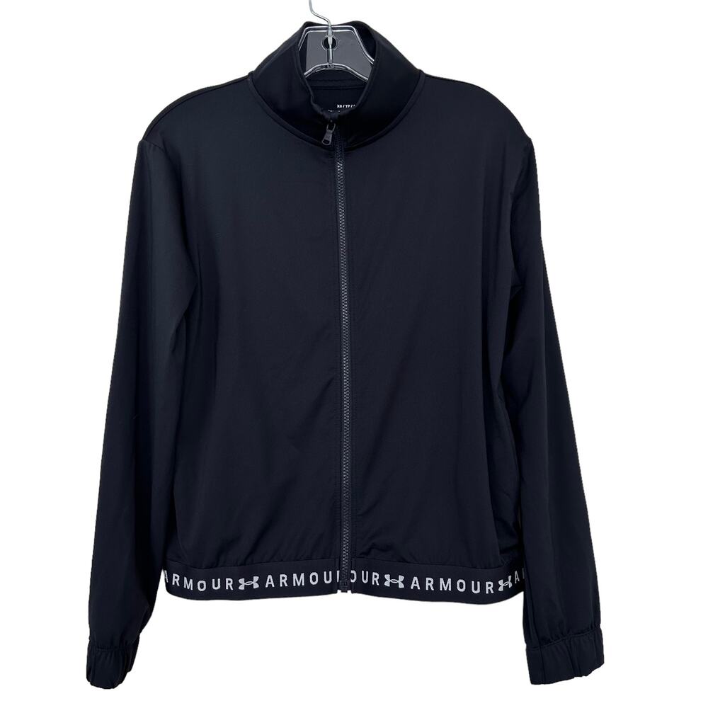 Under Armour Black Full Zip Athletic Jacket Sz XS